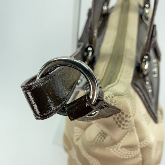 COACH Ashley Signature C Dotted Op Art Monogram Shoulder Bag - G1280-F20068 - Picture 9 of 14